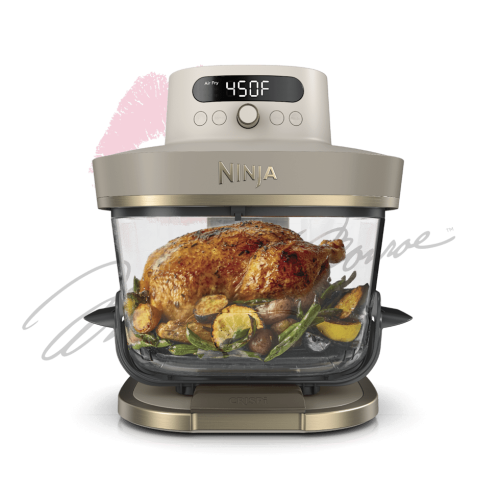 Ninja Crispi® Pro 6-in-1 Glass Air Fryer in Stone and Gold