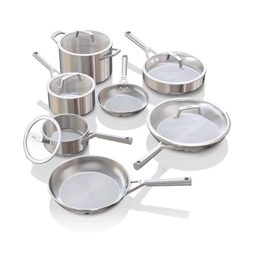Ninja EverClad&trade; Commercial-Grade Stainless Steel Cookware 12-Piece Set