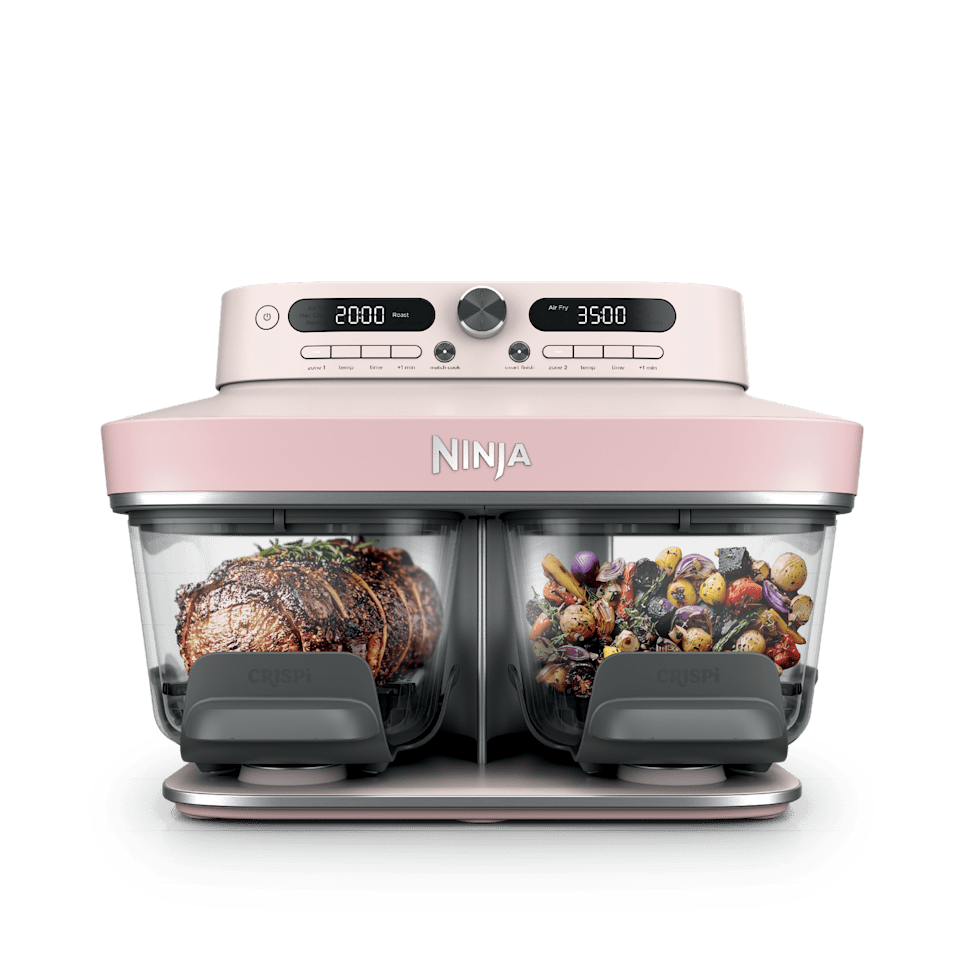 Ninja Crispi® DualZone™ Dual Basket Glass Air Fryer in Rose Quartz